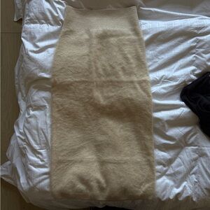 NAKED CASHMERE Beige brushed cashmere Skirt